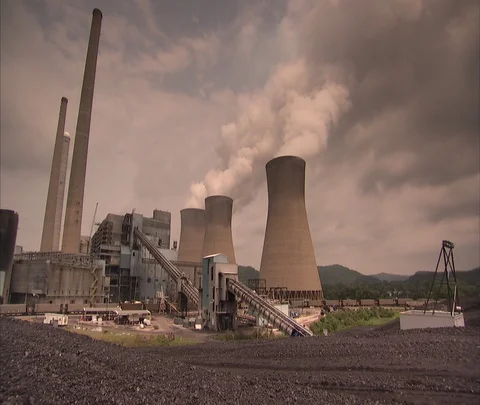 Coal power station Stock Footage 86694319