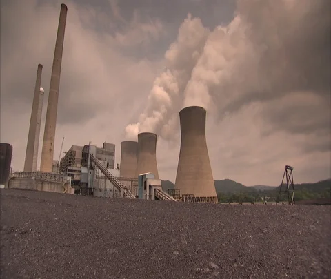 Coal power station Stock Footage 86694328