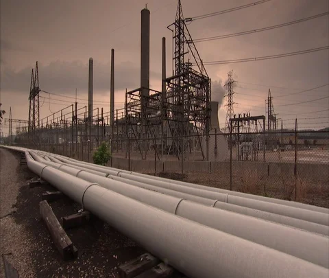 Coal power station Stock Footage 86694645