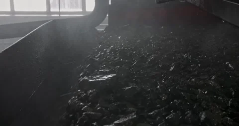 Coal Preparation Plant Screening. Coal Washing Equipment, Mineral Processing Stock Footage 313554742