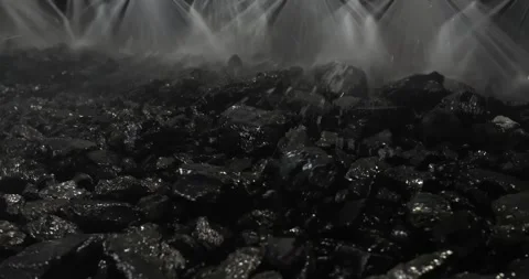 Coal Preparation Plant Screening. Coal Washing Equipment, Mineral Processing Stock Footage 313554801