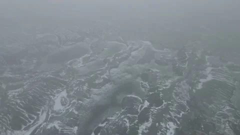 Coal quarry section mining aerial view Stock Footage 223600536