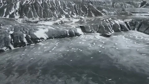 Coal quarry section mining aerial view Stock Footage 223600794