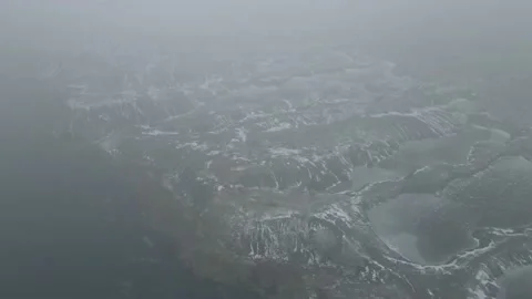 Coal quarry section mining aerial view Stock Footage 223600939