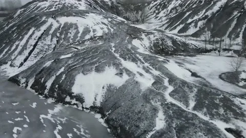 Coal quarry section mining aerial view Stock Footage 223601149