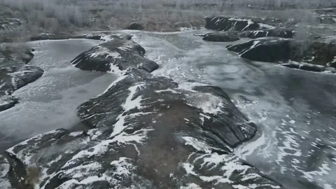 Coal quarry section mining aerial view Stock Footage 223601921