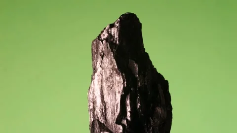 Coal rotating chroma key alpha Stock Footage 231580258