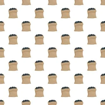 Coal sacks pattern representing energy resources and mining industry Stock Illustration