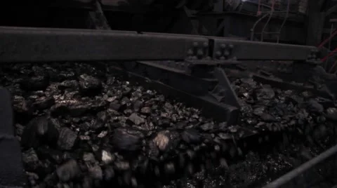 Coal Shaking Conveyor Stock Footage 47227756