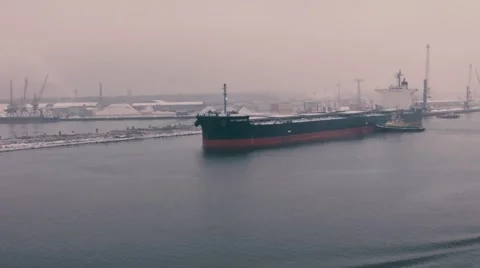 Coal ship Video stock 49092722