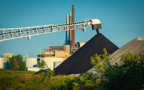 Coal Ship Unloading Stock Photos