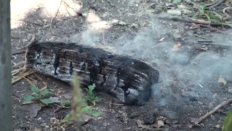 Coal in smoke Video stock 106280892