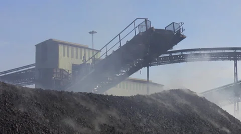 Coal Stacker Stock Footage 47397939