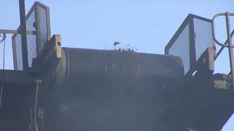 Coal Stacker Stock Footage 47399303