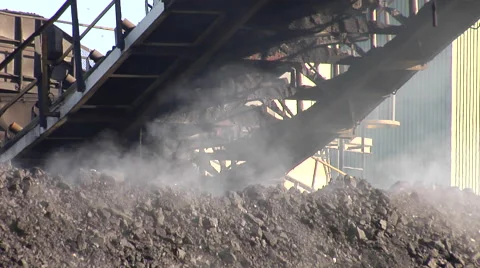 Coal Stacker Stock Footage 47402957