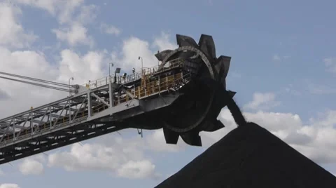 Coal stockpile Video stock 8665889