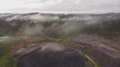 Coal stockpile mining Video stock 262610572