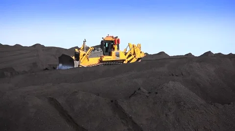 Coal storage in the mine Stock Footage 47072977