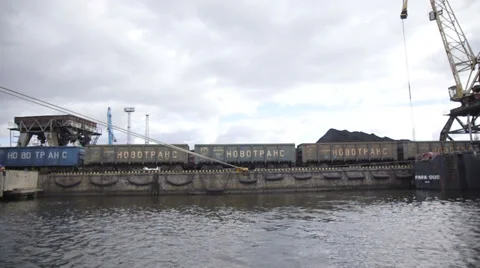 Coal terminal Stock Footage 36377397