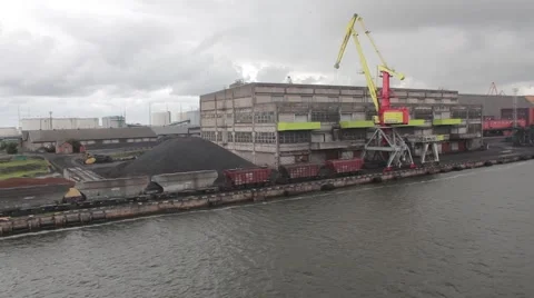 Coal terminal Stock Footage 53318913