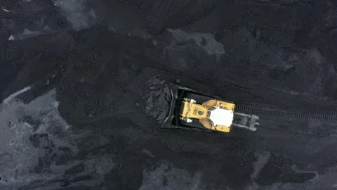 Coal terminal with technics working in it. Stock Footage 206002989