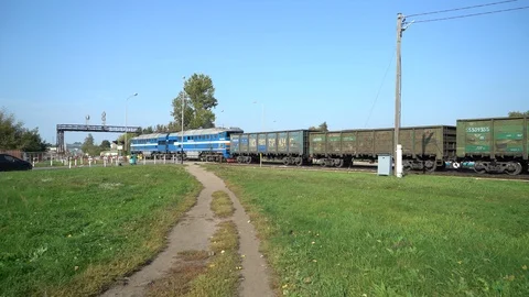 Coal Train Stock Footage 97989255