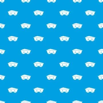 Coal trolley pattern seamless blue Illustrazione stock