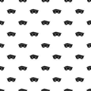 Coal trolley pattern vector Stockillustratie