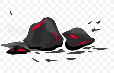 Coal vector illustration on blank background Stock Illustration