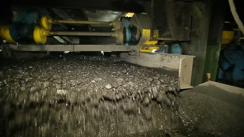 The coal on the vibrating table Stock Footage 95544934