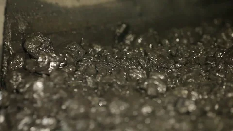 The coal on the vibrating table Stock Footage 95545130
