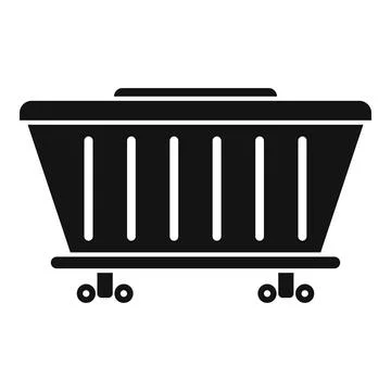 Coal wagon icon simple vector. Railway city Stockillustratie