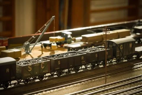 Coal wagons Stock Photos