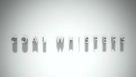 Coal whispers 3D title animation white text on a white background Stock Footage 300618125