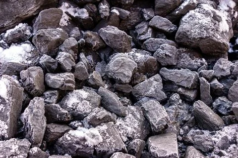 Coal in winter Stock Photos