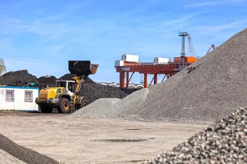 Coal yard storage Stock Photos