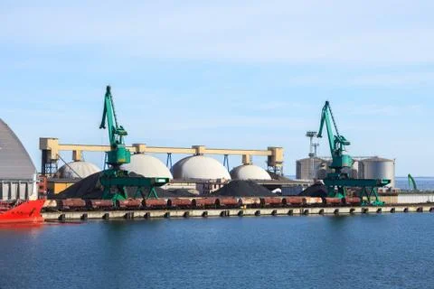 Coal yard storage Stock Photos
