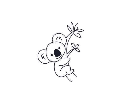 Coala tree Stock Illustration