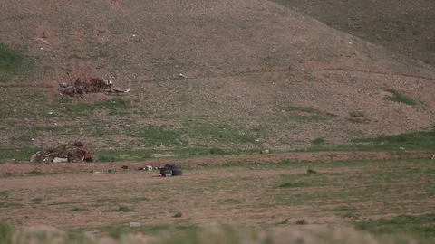 Coalition partner, security force member set up counter explosive devises - 2018 Stock Footage 92918014