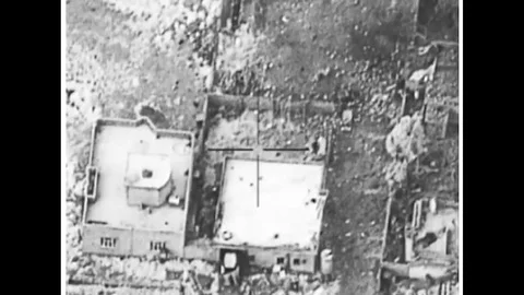Coalition Strike on ISIL Building 2 20 Feb 15 in the vicinity of Sinjar, Iraq Stock Footage 120028875