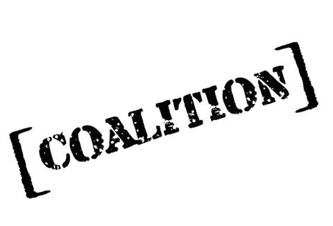 COALITION typographic stamp Stock Illustration