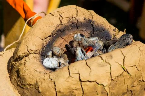 Coals for anvils Stock Photos