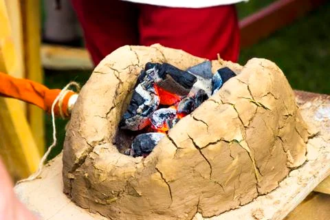 Coals for anvils Stock Photos