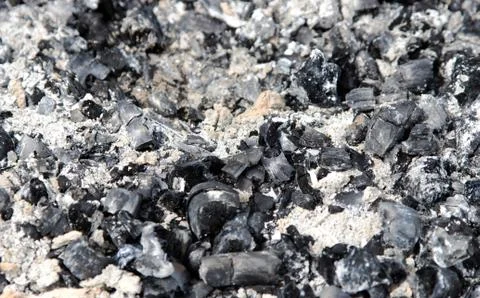 Coals burned Foto stock