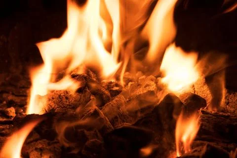Coals of burning coal. Stock Photos