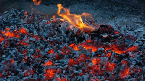 Coals of the fire. Stock Footage 26326962