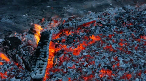 Coals of the fire. Stock Footage 26515932