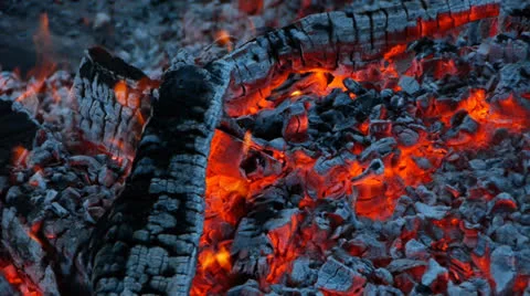 Coals of the fire. Stock Footage 26516149