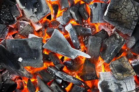 Coals in the fire Stock Photos