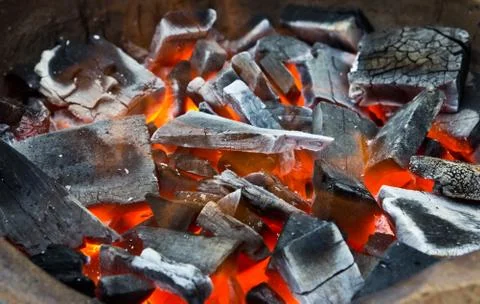 Coals in the fire Stock Photos